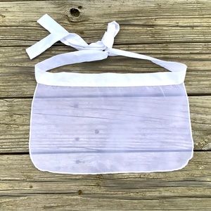 No ruffles Sheer apron Costume white apron Small cute apron